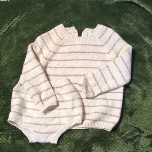Quincy Mae Cream and Tan Kids Matching Set